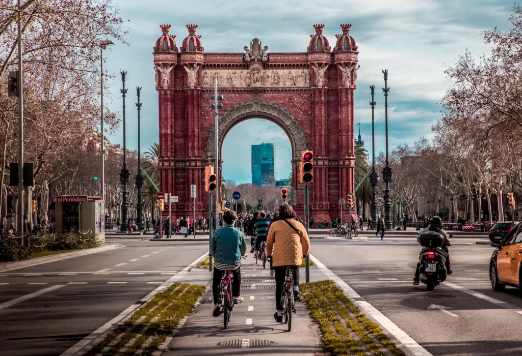 People are using a bike lane