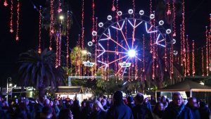 Luces navideñas de la feria de Port Vell