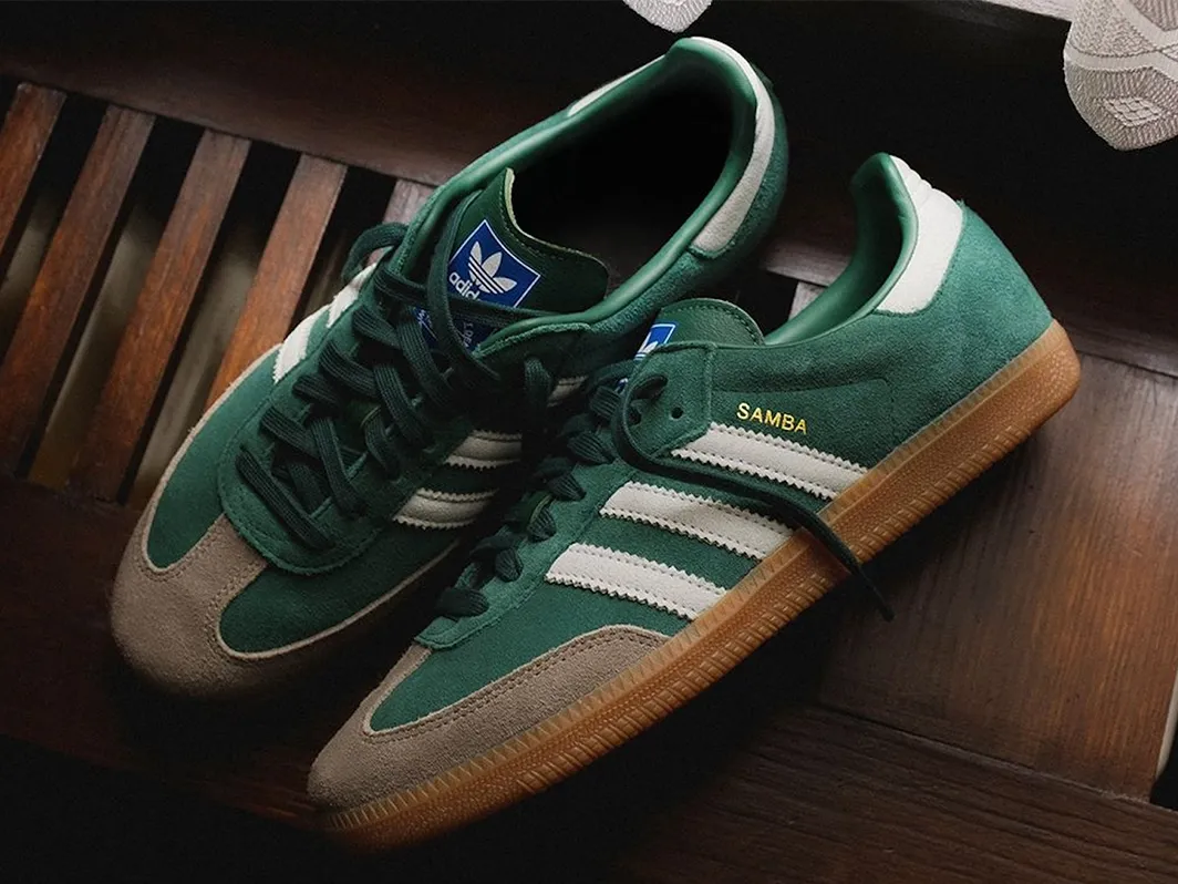 Green Adidas Samba Shoes
