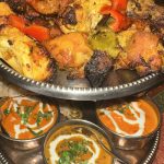 Platter of Indian food